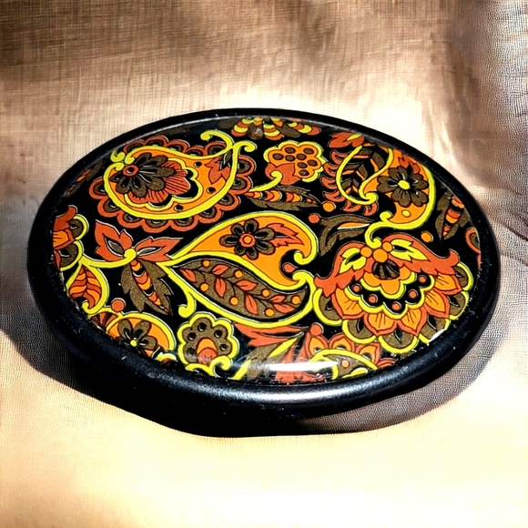 Vintage floral design oval brooch. - Picture 4 of 7